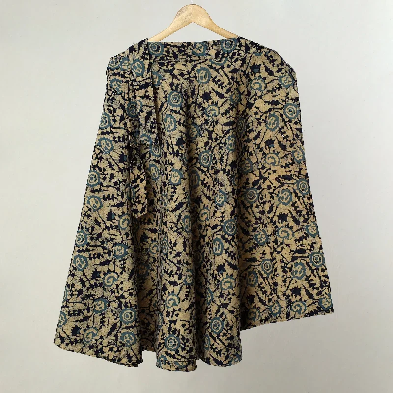 Green - Hand Batik Printed Cotton Wrap Around Skirt 13