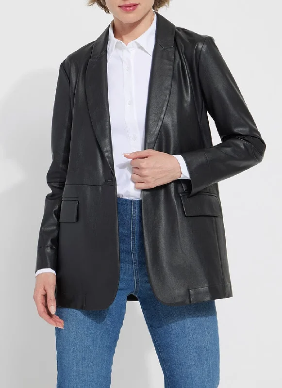 Eira Vegan Leather Blazer