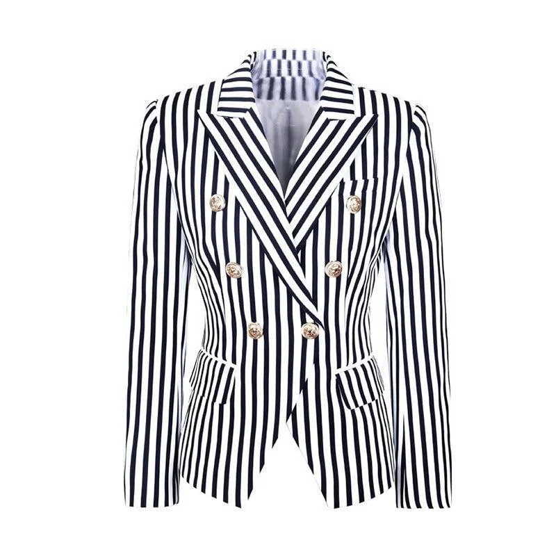 Striped Blazer Women - Casual - Striped-Pinstriped