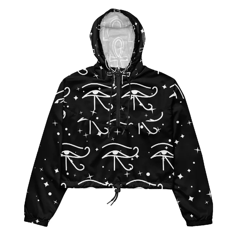 ''Horus Rite'' Women’s Cropped Windbreaker Jacket