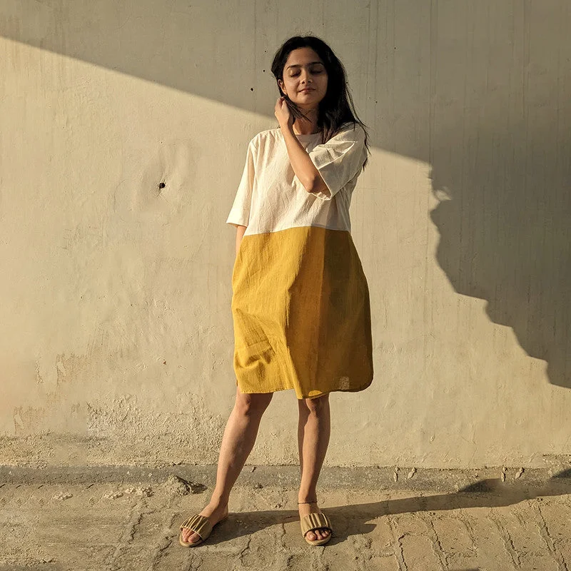 Organic Cotton Dress | Naturally Dyed | Mustard