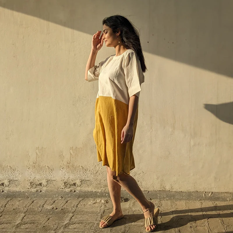 Organic Cotton Dress | Naturally Dyed | Mustard