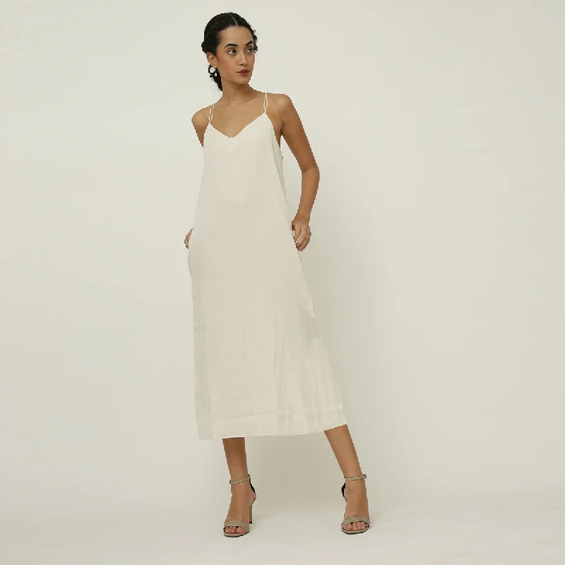 White Slip Dress for Women | Tencel