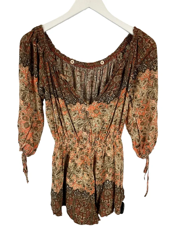 Orange Romper Free People, Size S