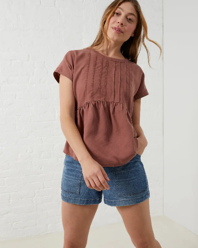 All-Around Tencel Peplum Top