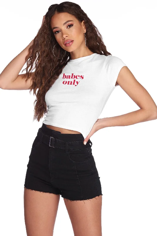 Babes Only Cropped Tee