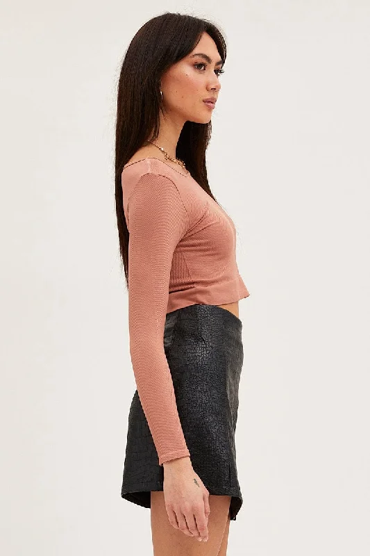 brown-crop-top-long-sleeve-crew-neck-bs1342-39j