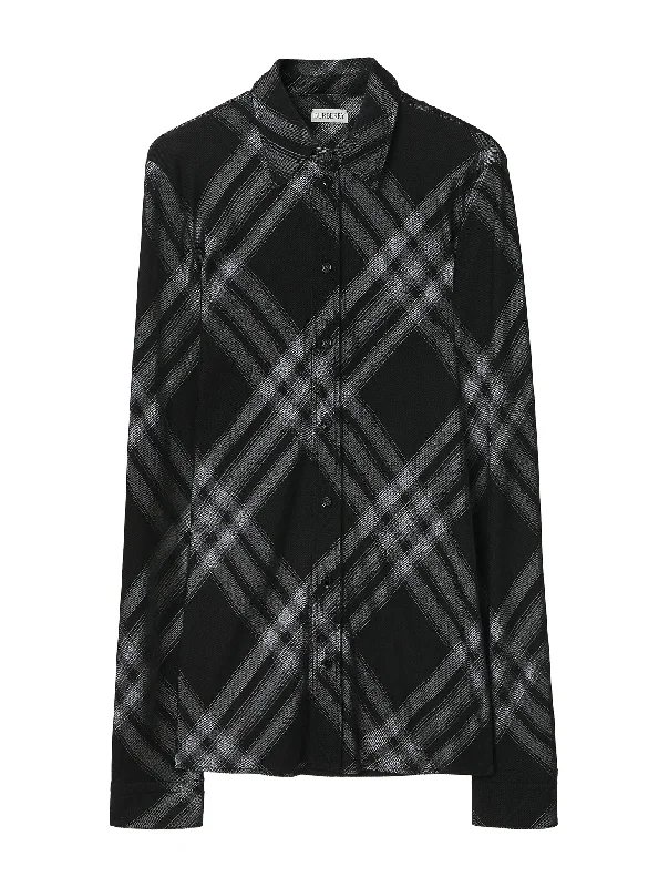 check-print long-sleeve shirt