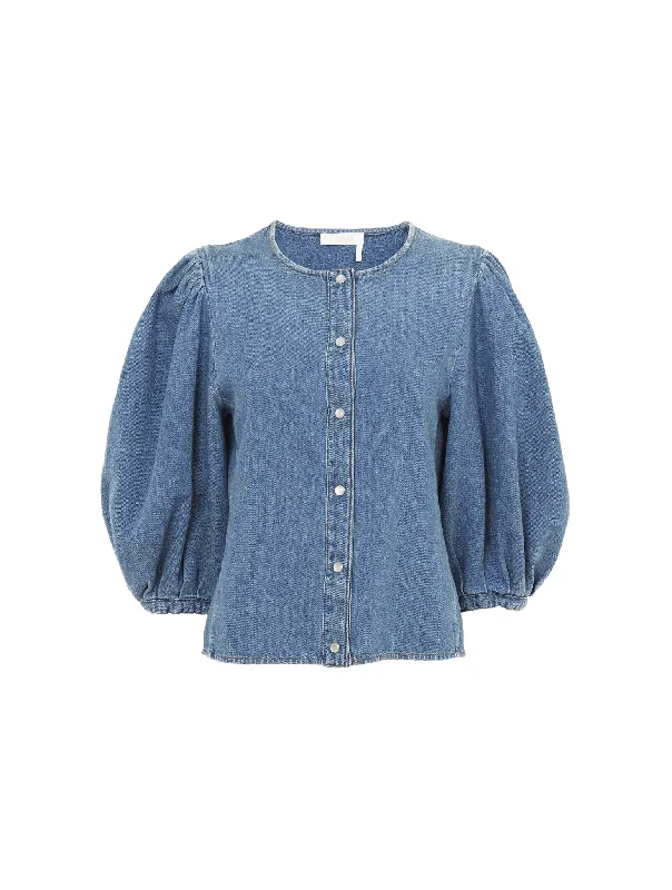 SHIRT RECYCLED COTTON LINEN CHLOE DENIM