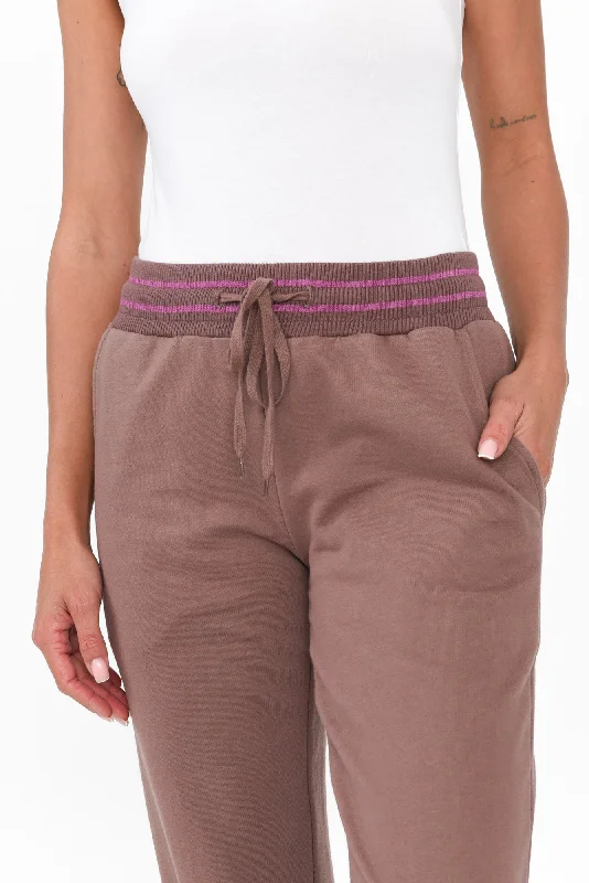 claude-brown-cotton-blend-drawstring-pants