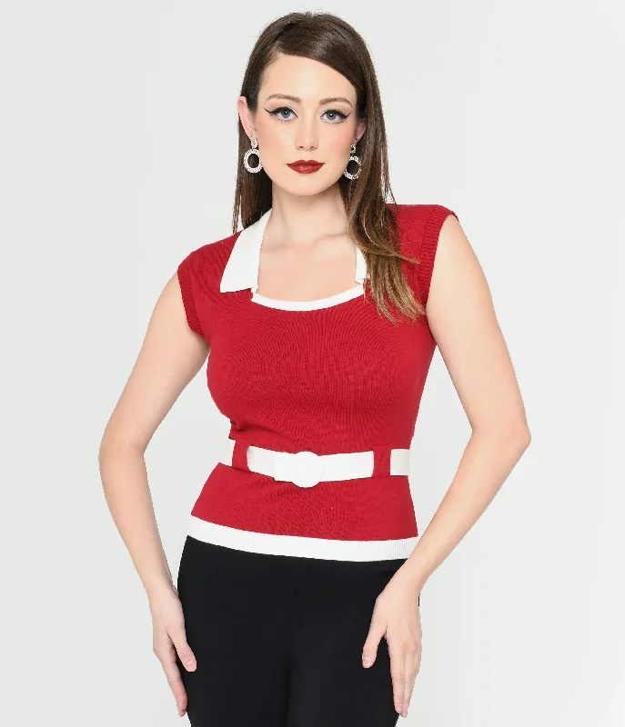 collectif-burgundy-white-belted-norma-knit-top