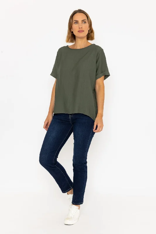 dark-khaki-button-back-linen-like-top