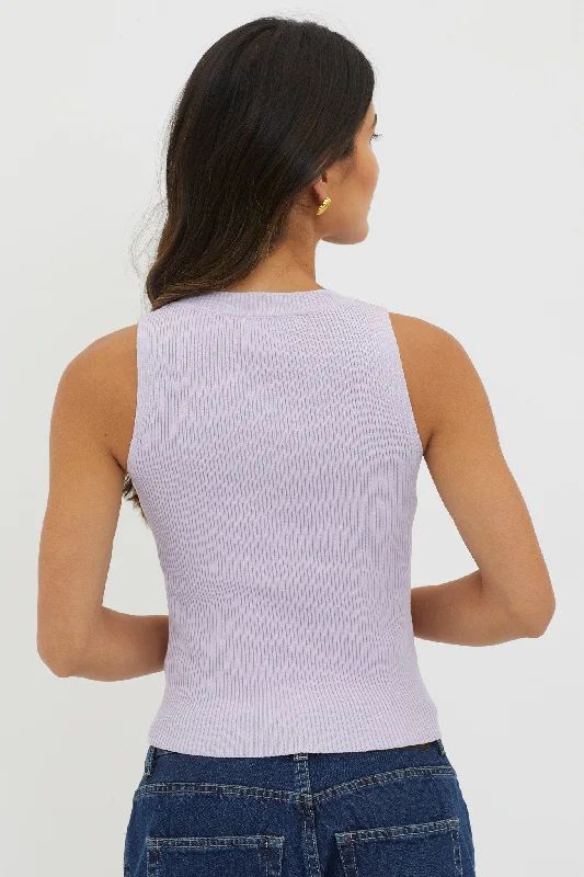 dlila-v-neck-ribbed-knit-top-lilac