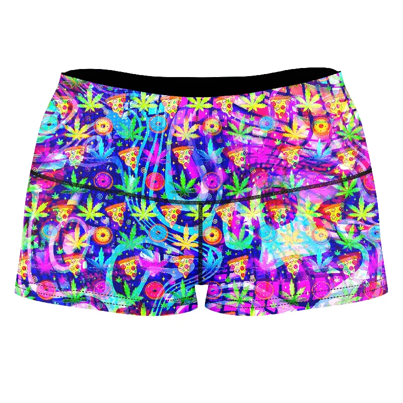 Dreamin Of Munchies High-Waisted Women's Shorts