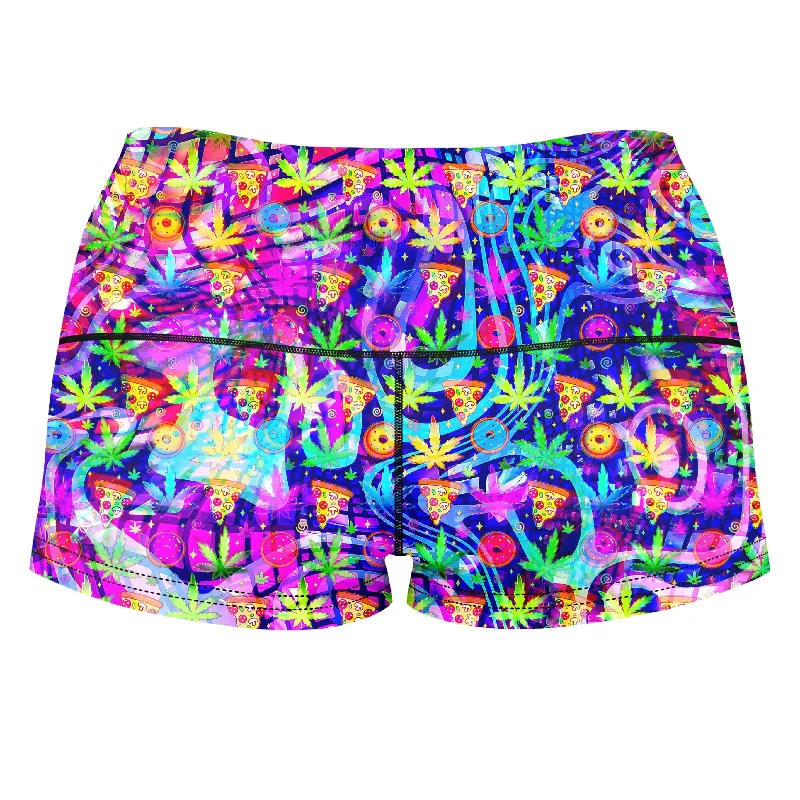 dreamin-of-munchies-high-waisted-womens-shorts