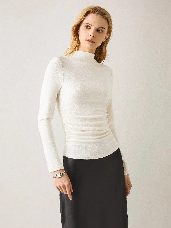 eco-mousse®-thermal-ruched-sides-tuckable-mockneck-top