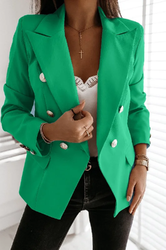 Haddie Green Button Detail Blazer