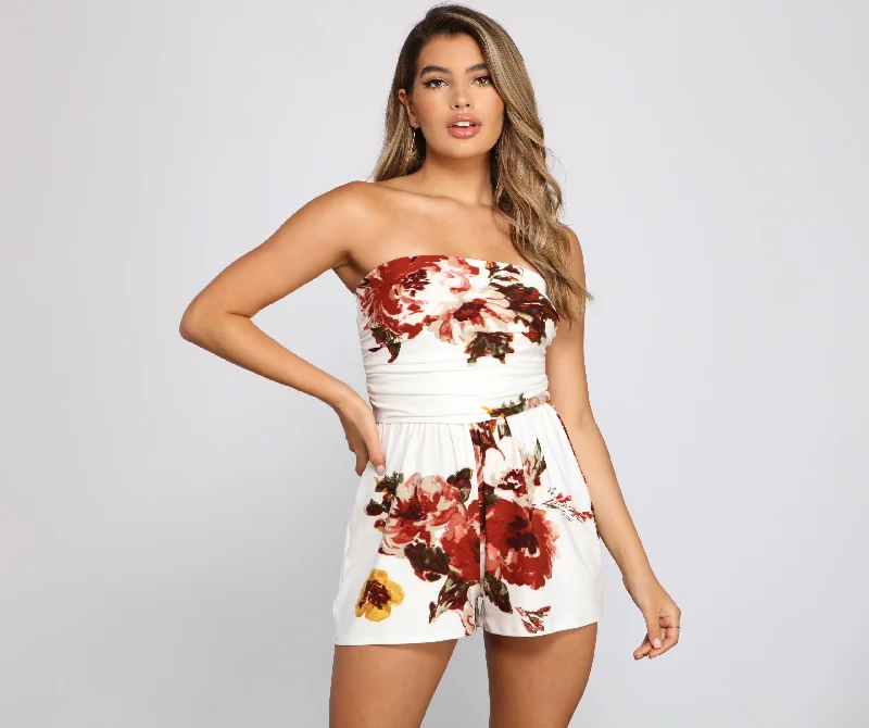 Island Dreams Floral Romper