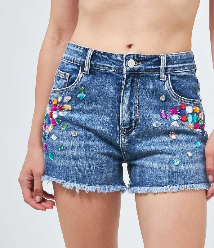 Shorts con strass