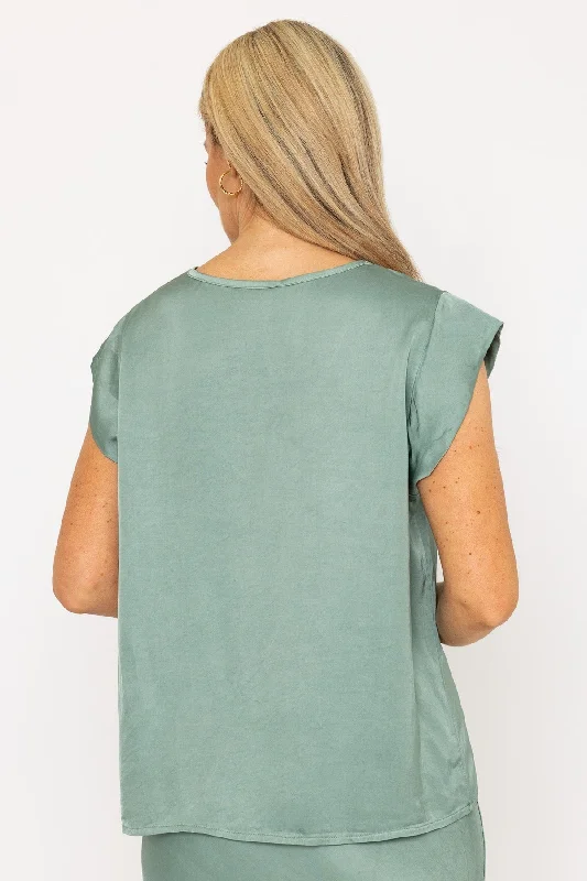 khaki-sateen-short-sleeve-top