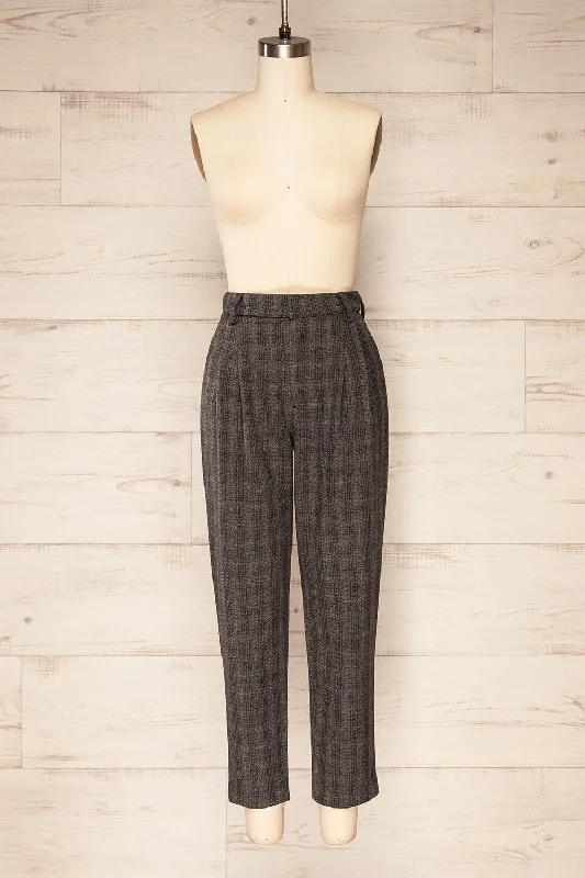 Liandrino | High-Waisted Plaid Pants