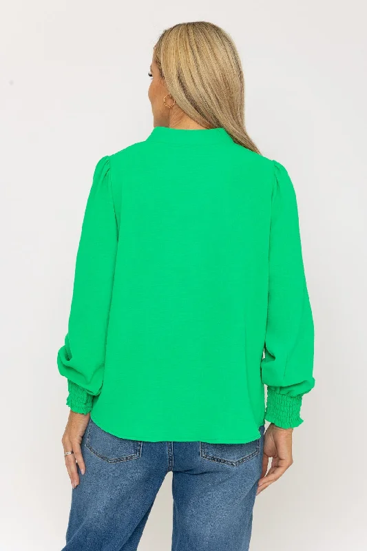 long-sleeve-collarless-top-in-green