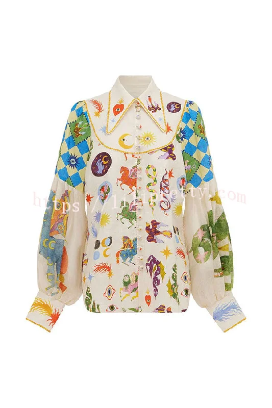 love-frees-me-linen-blend-unique-print-balloon-sleeve-button-shirt