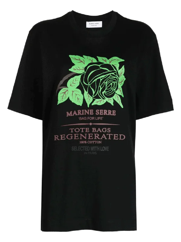 Rose Print Organic Cotton T-Shirt