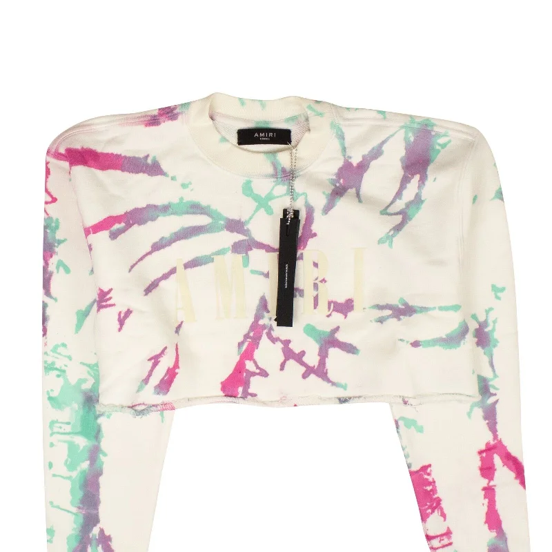 Multicolored Tie Dye Cropped Crewneck