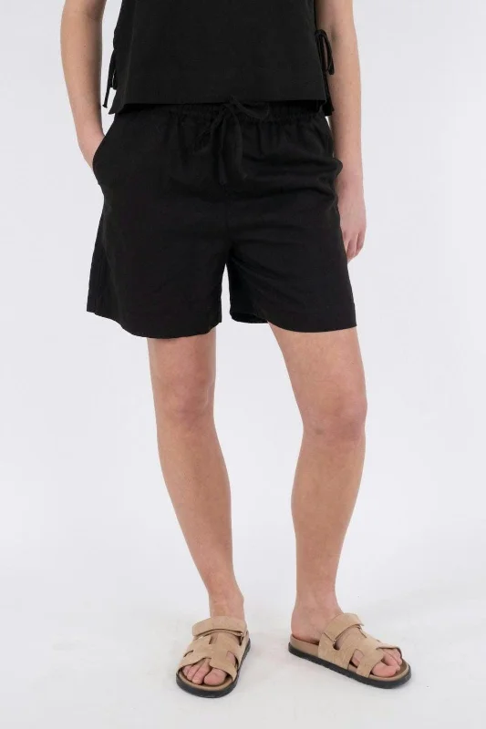 Neo Noir - Shea Linen Shorts - Black