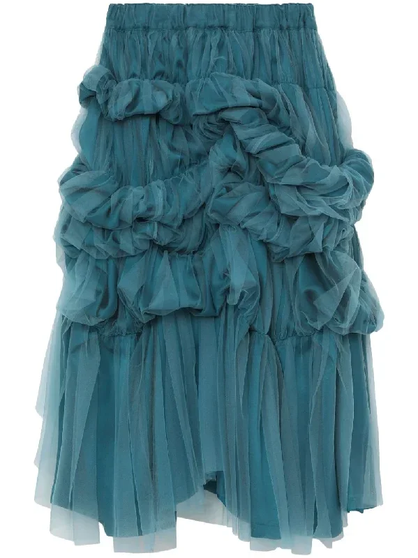 Polyester Satin X Nylon Tulle Skirt