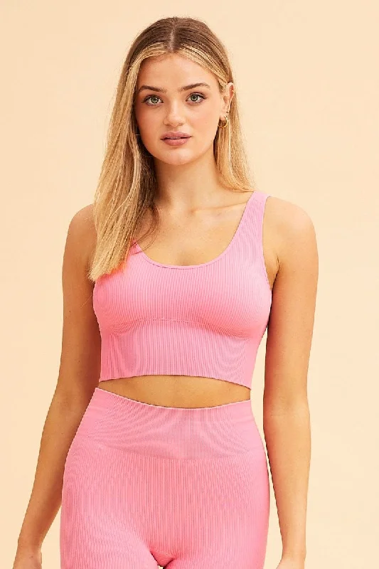 Pink Nico Seamless Crop Top