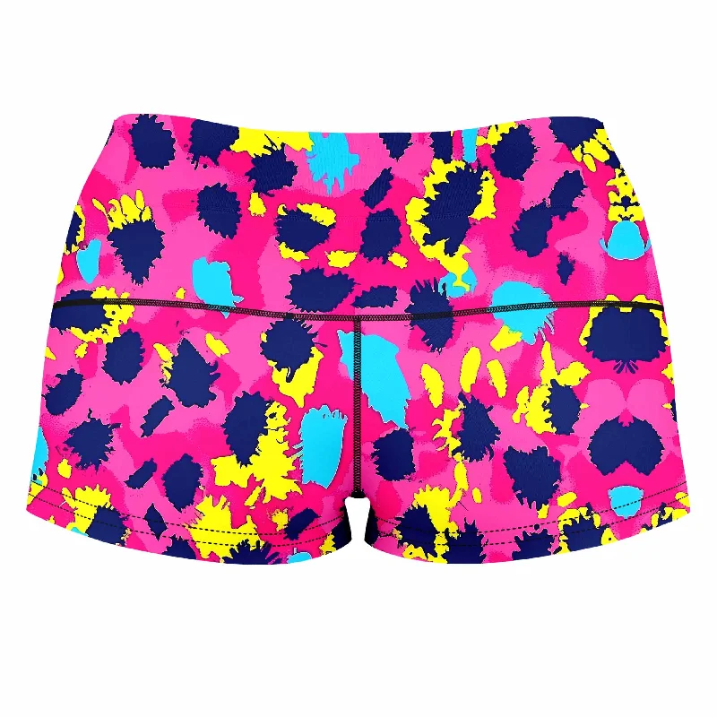 pink-panther-high-waisted-womens-shorts