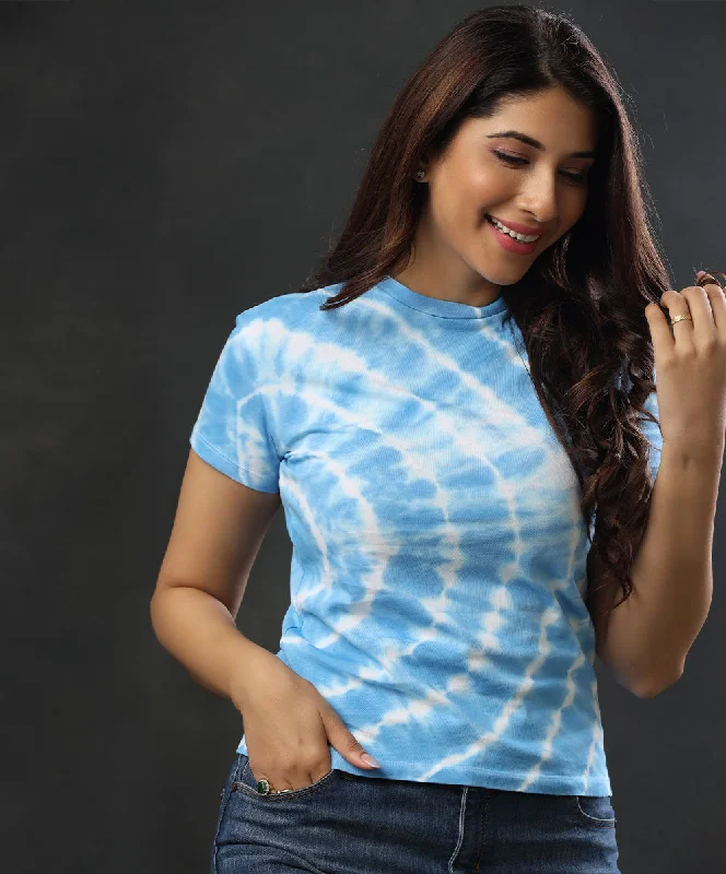 Sky Blue Tie And Dye T-Shirt