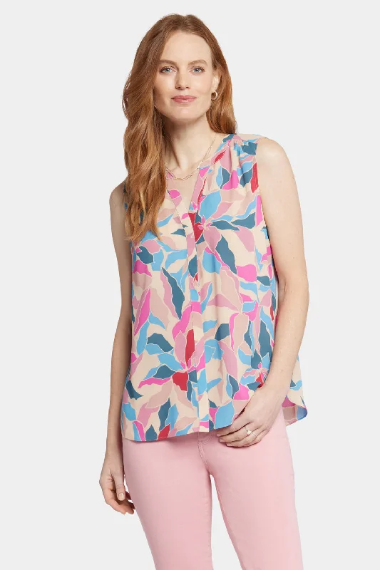 Sleeveless Pintuck Blouse - Graceway