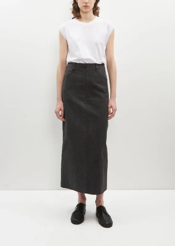 Washed Hard Twist Canvas Skirt