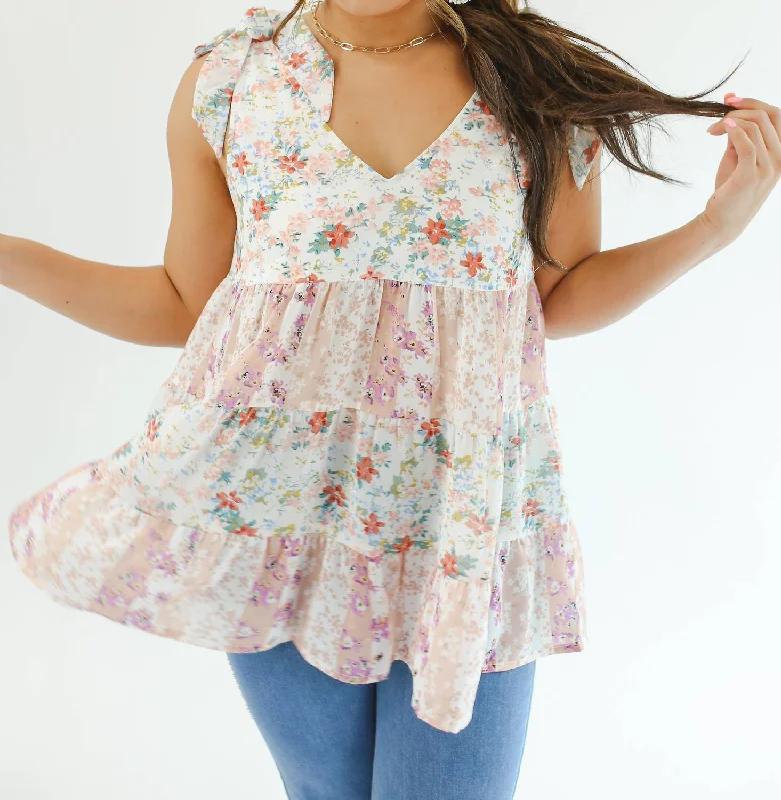 Summer Dreamer Floral Tank In Multicolor