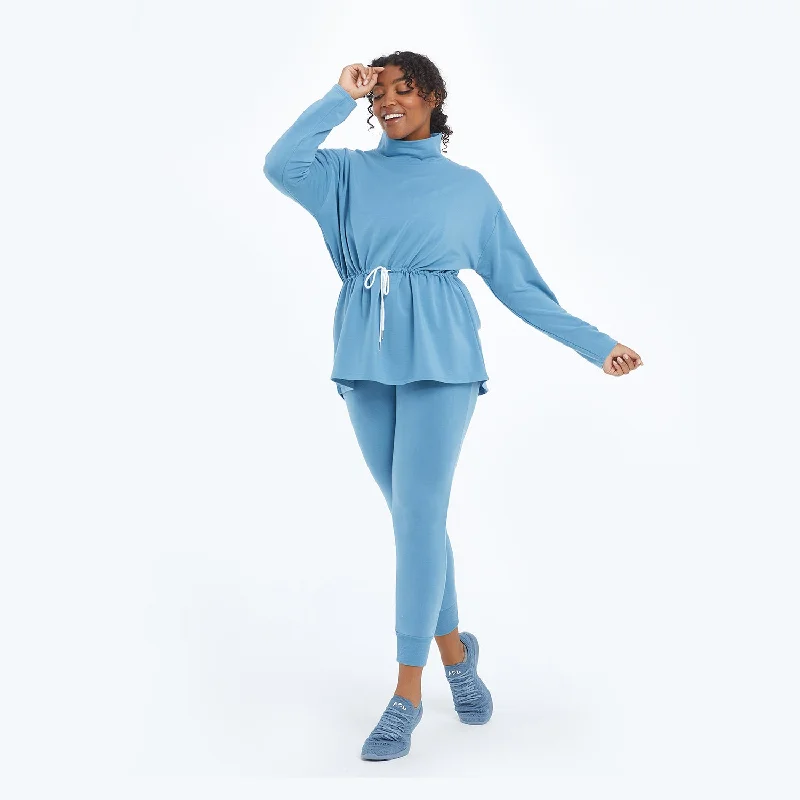 the-softest-french-terry-cinched-waist-pullover-blue-horizon