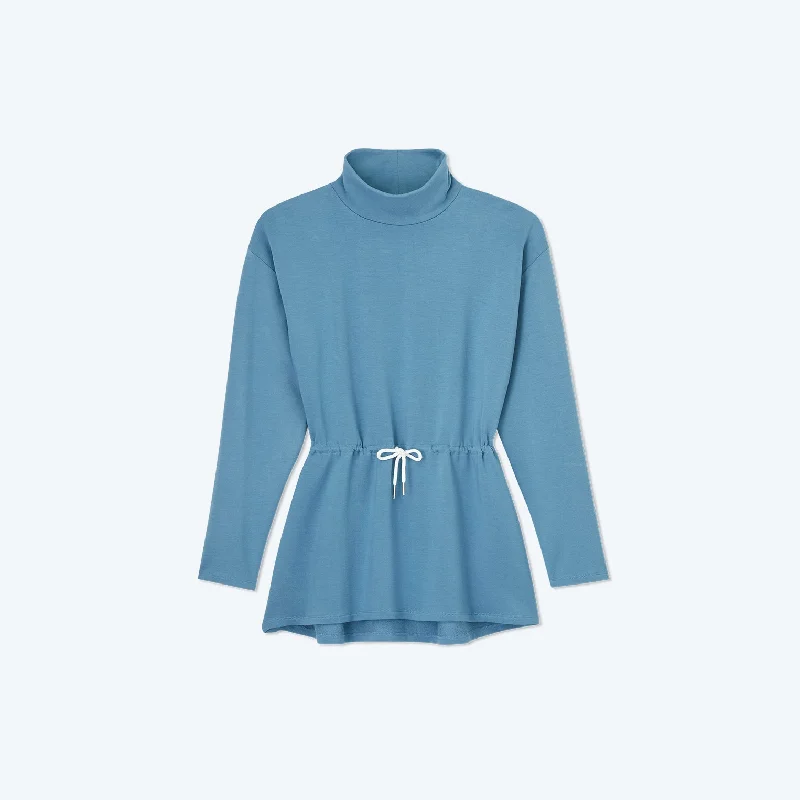 the-softest-french-terry-cinched-waist-pullover-blue-horizon