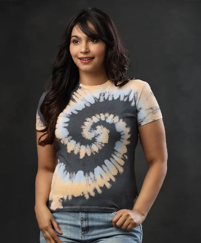 Three-Tone Spiral Tie And Dye T-Shirt