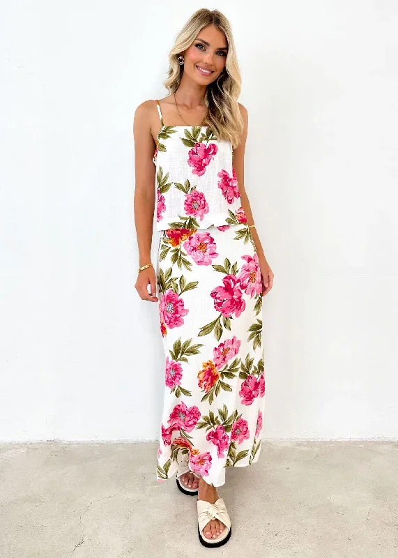 Trista Maxi Skirt - Pink Bonita