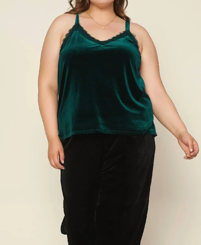 Velvet Cami In Green