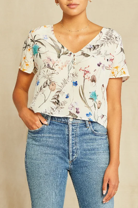 Willa Washable Silk Blouse - Luca Print