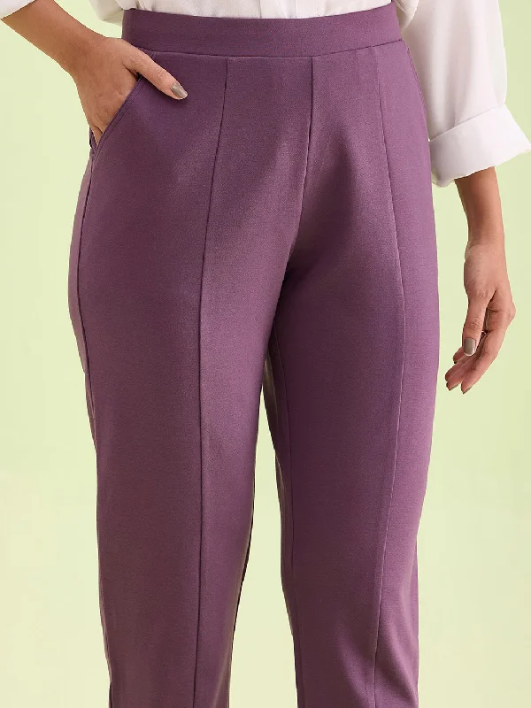 women-solid-purple-stretch-ponte-pants