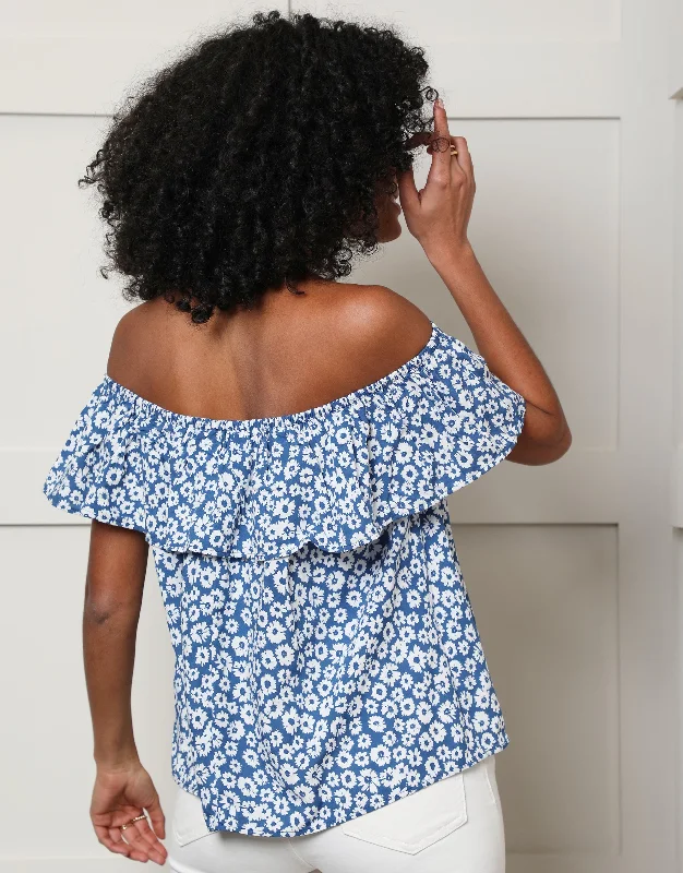 womens-blue-ditsy-floral-print-off-the-shoulder-ladies-bardot-top-tblk07686a